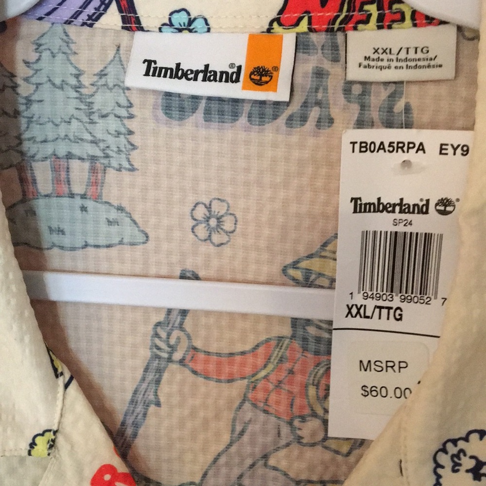 Timberland  Camping Hiking Outdoor Lover’s Button Up Shirt Men’s Casual - Picture 4 of 17